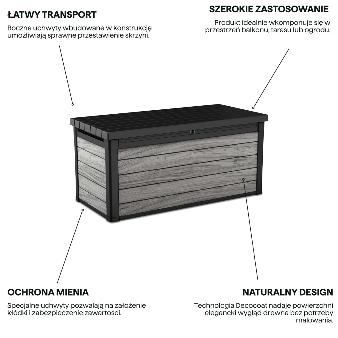 DECO DEC BOX 570L STORM GREY BOX