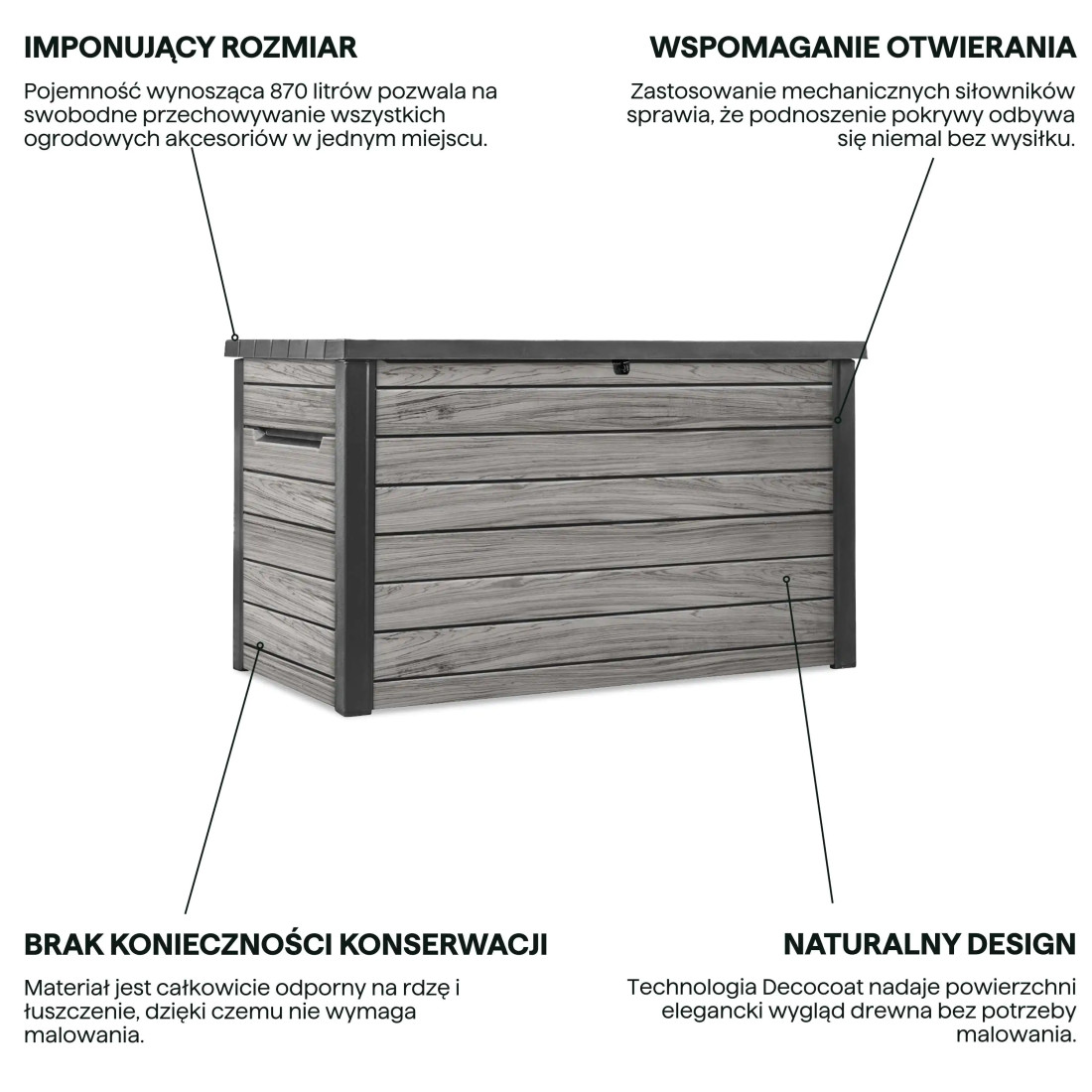 DECO DEC BOX 870L STORM GREY BOX