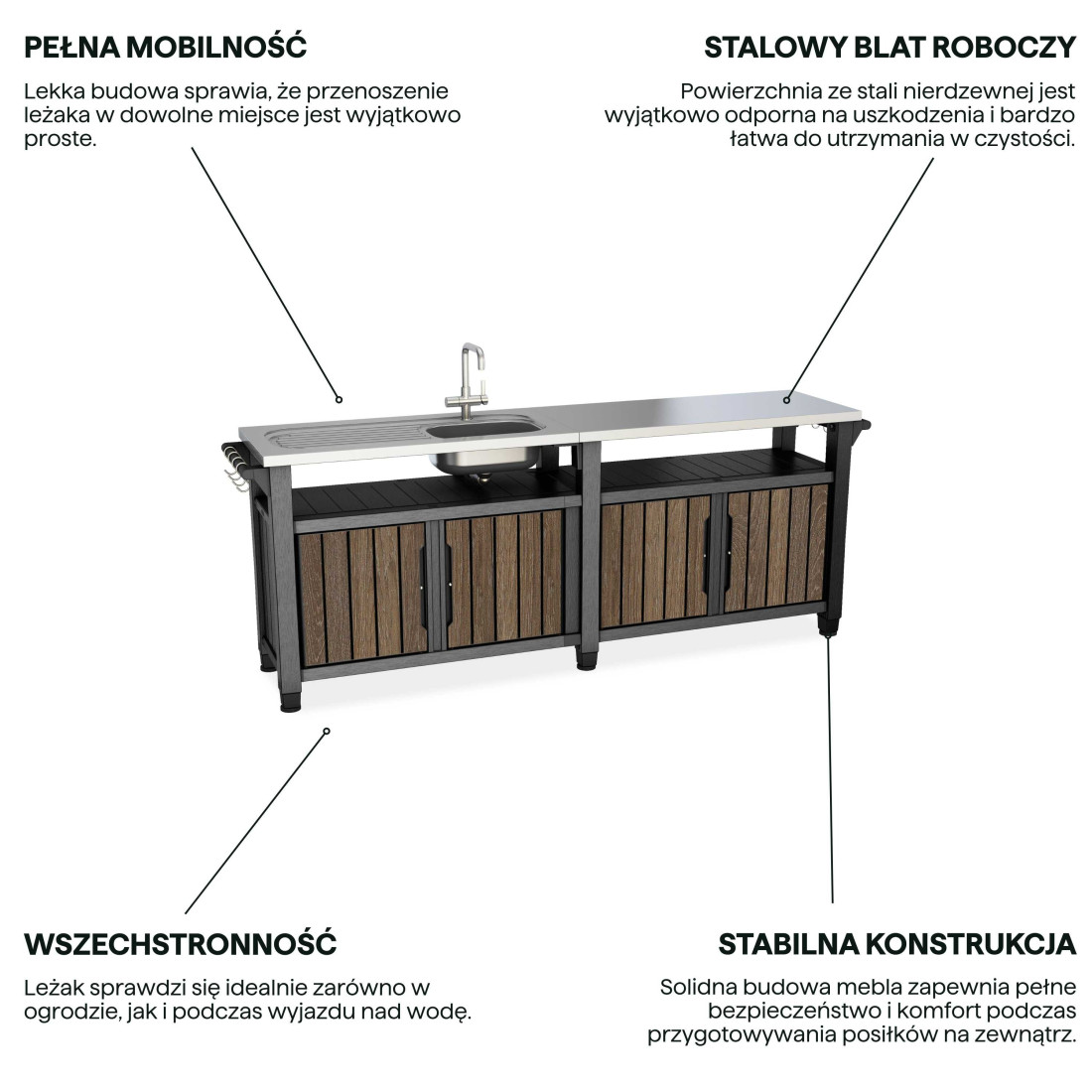 DECO UNITY CHEF 415L BAREK WALNUT