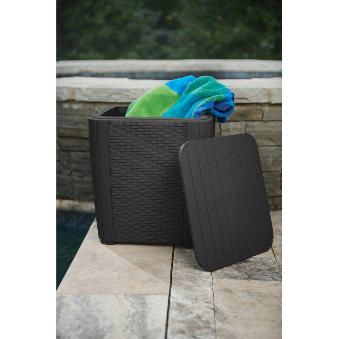 LUZON TABLE/STORAGE UNIT GRAPHITE