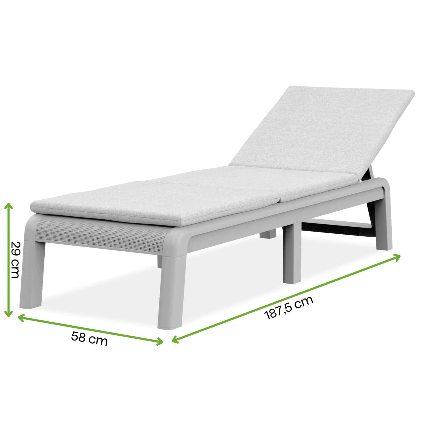 ATLAS DECK CHAIR WITH SOFT BEIGE/OAT CUSHION