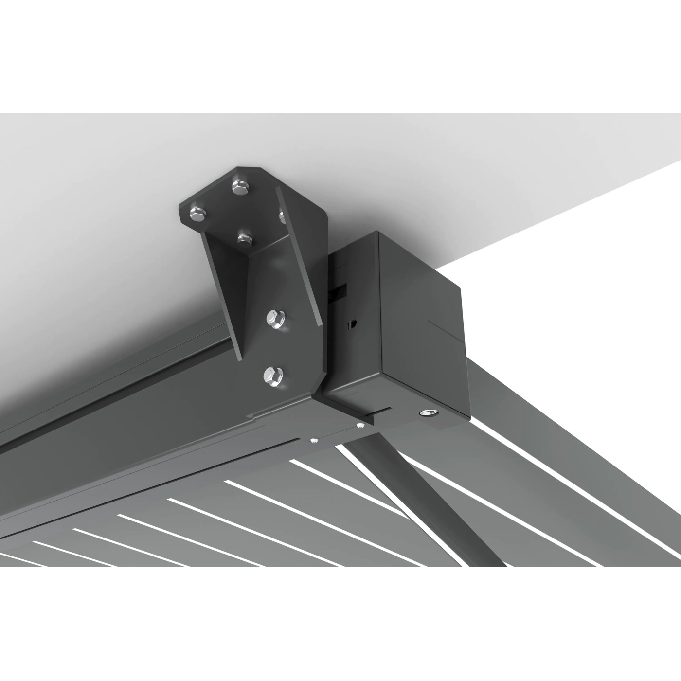 PRIME AUTOMATIC+LED 400x300 TERRACE AWNING GREY/WHITE WITH SENSOR