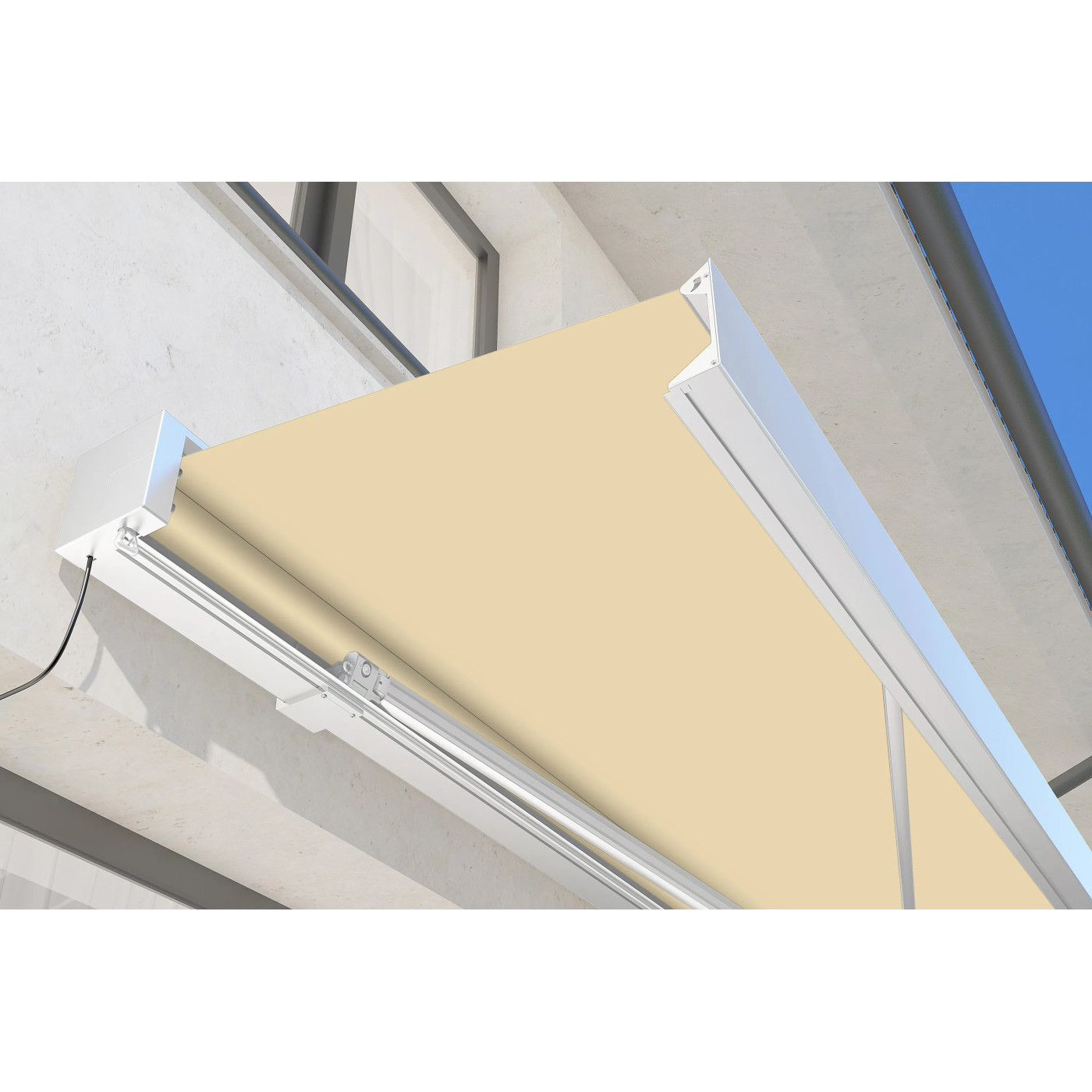 PRIME AUTOMATIC+LED 500x300 TERRACE AWNING BEIGE WITH SENSOR