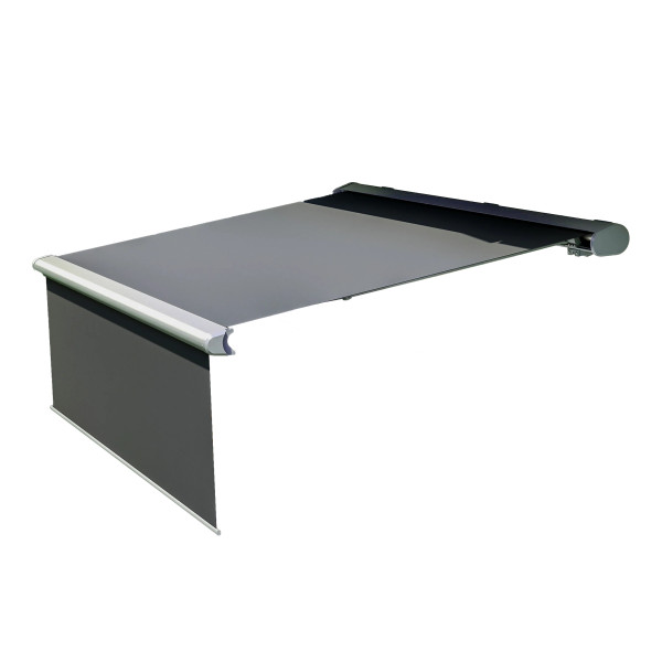 DELUXE PLUS AUTOMATIC+LED 450x300 TERRACE AWNING GREY WITH SENSOR