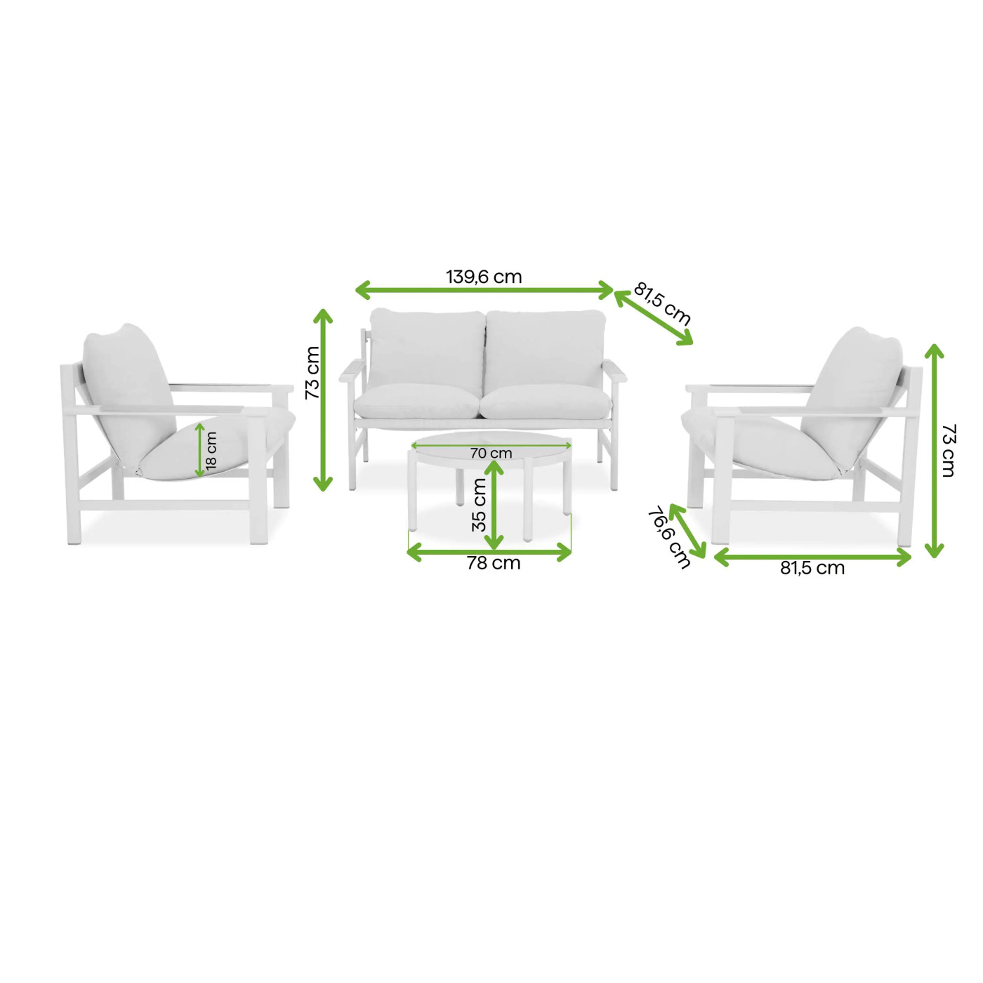 SOLDEN CAFFE GREY SET