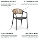 TESSA CHAIR BLACK/BEIGE