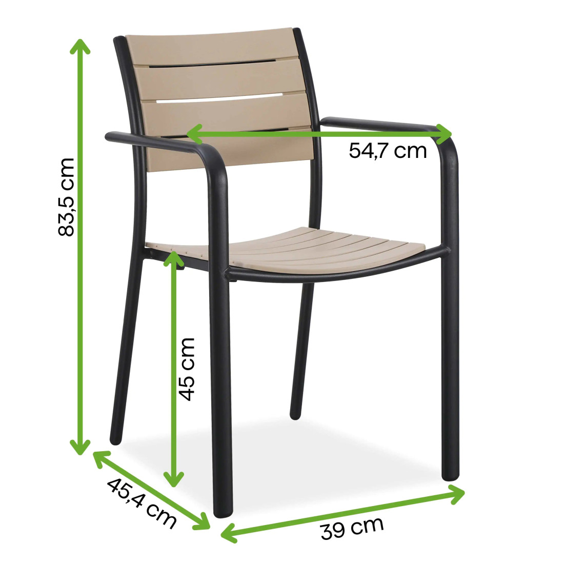 MILO CHAIR BLACK/BEIGE