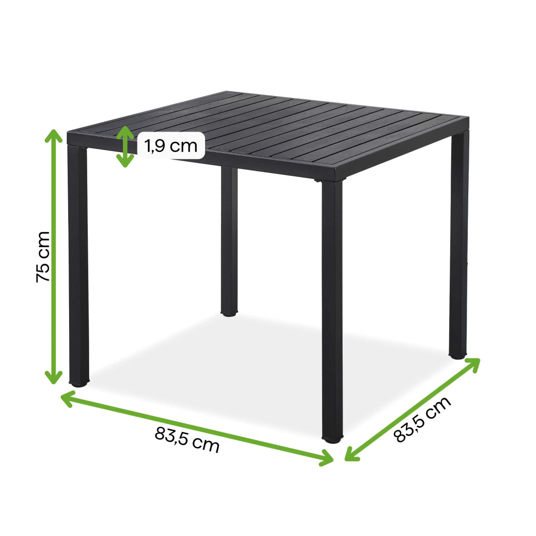 BRIS 80 TABLE BLACK