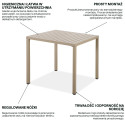 BRIS 80 TABLE BEIGE