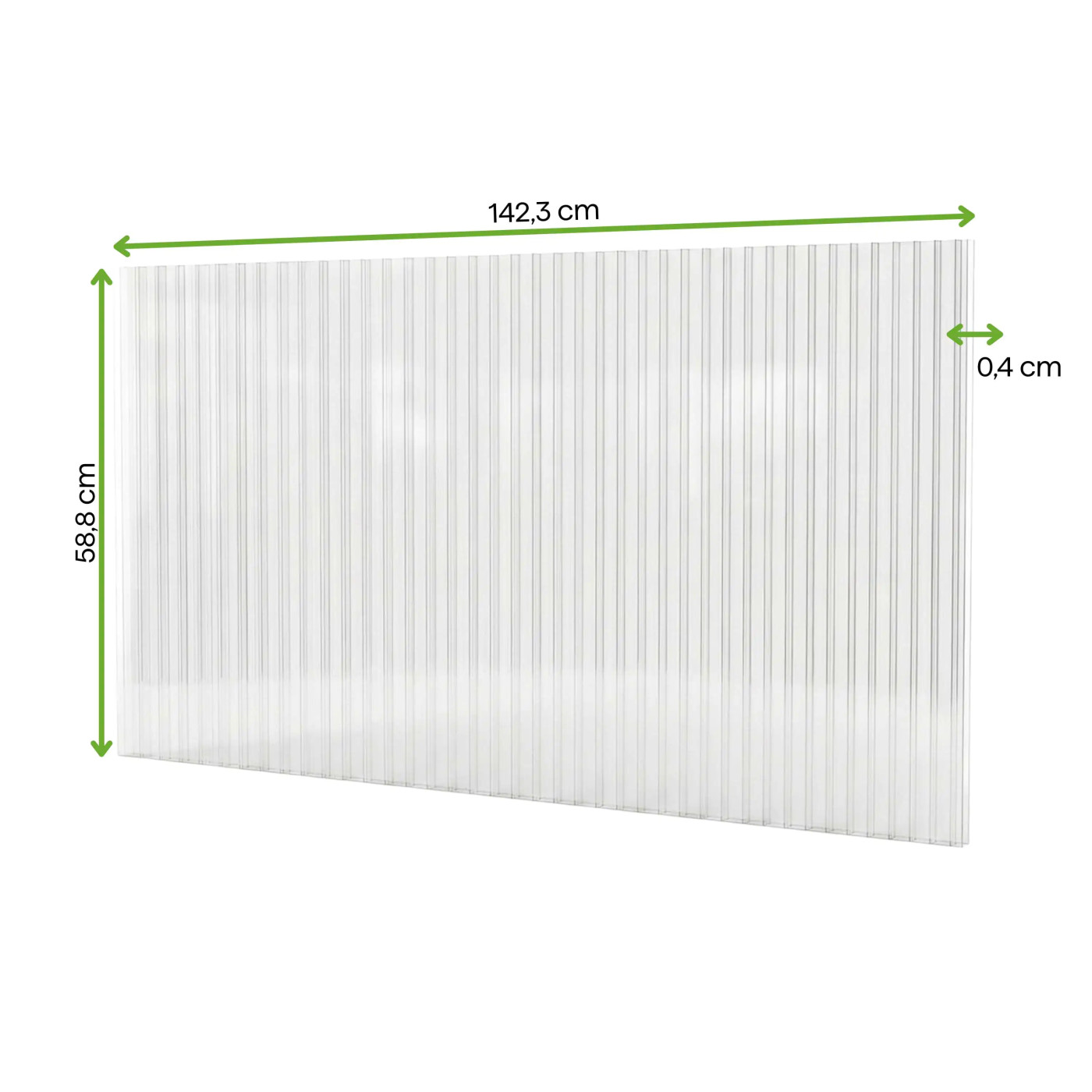 PANELE POLIWĘGLANOWE 4MM (ZESTAW 5SZT.) DO SZKLARNI 244x370/429