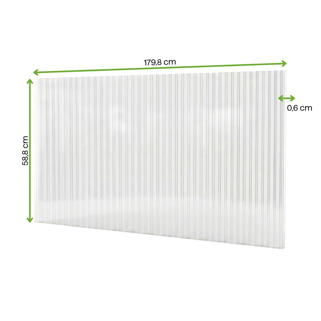 6MM POLYCARBONATE PANELS (SET OF 5) FOR GREENHOUSES 305x489