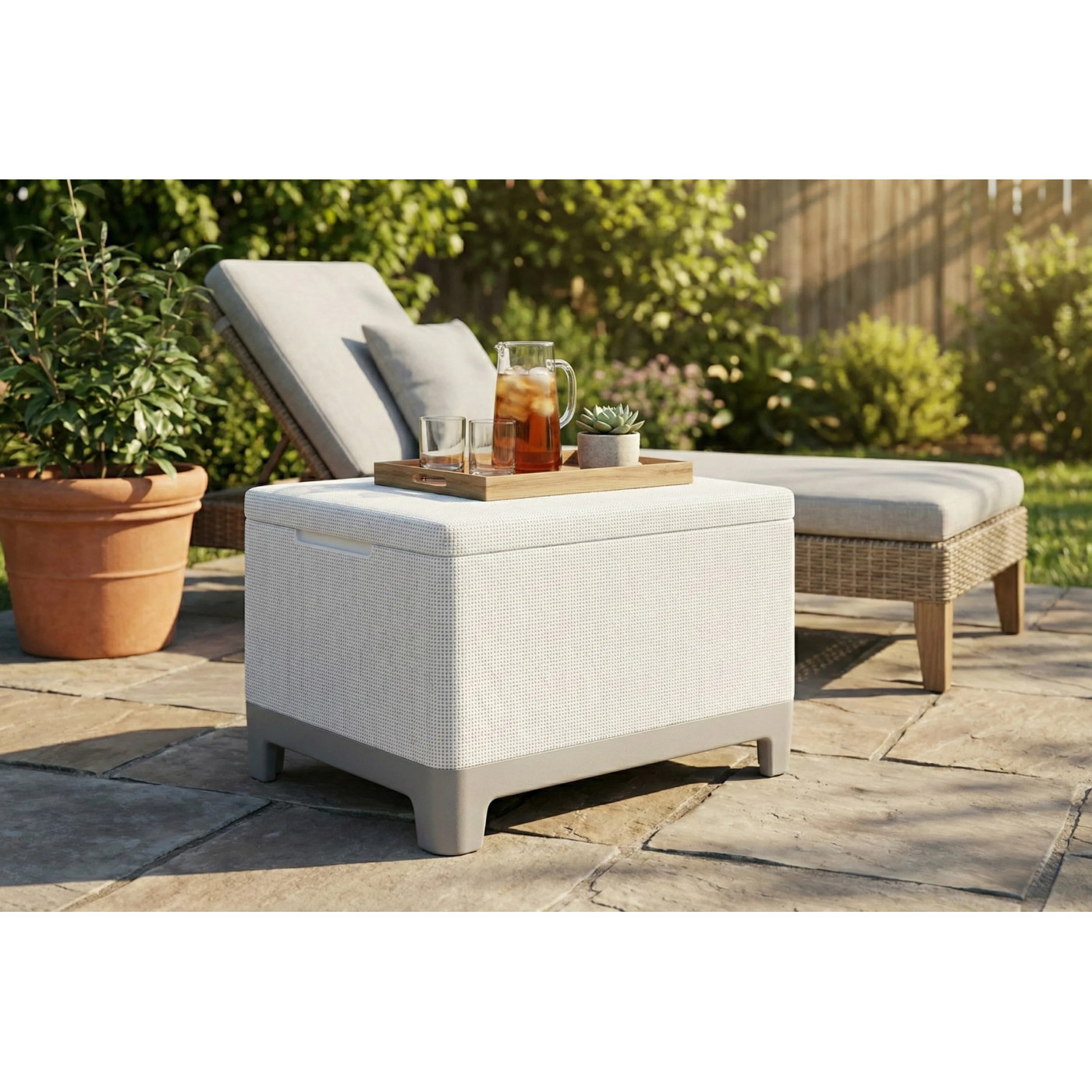 SCANDI STORAGE STÓŁ ASH GREY-SOFT BEIGE