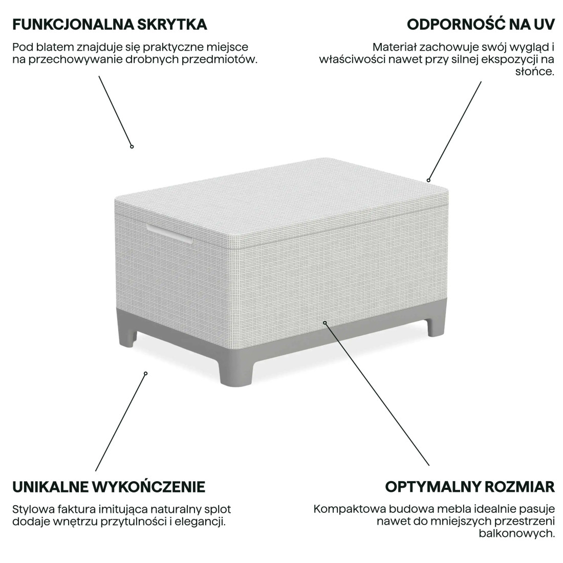 SCANDI STORAGE STÓŁ ASH GREY-SOFT BEIGE