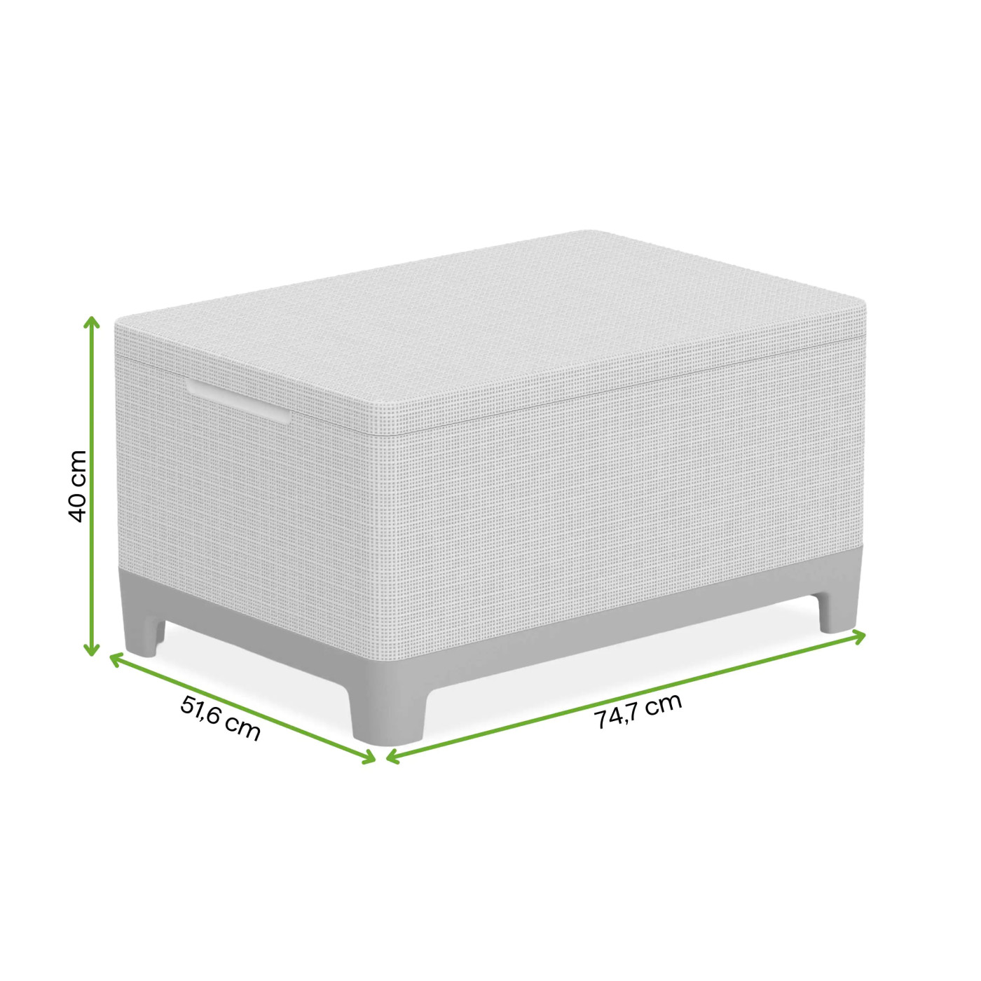 SCANDI STORAGE TABLE PEBBLE GREY-SOFT BEIGE