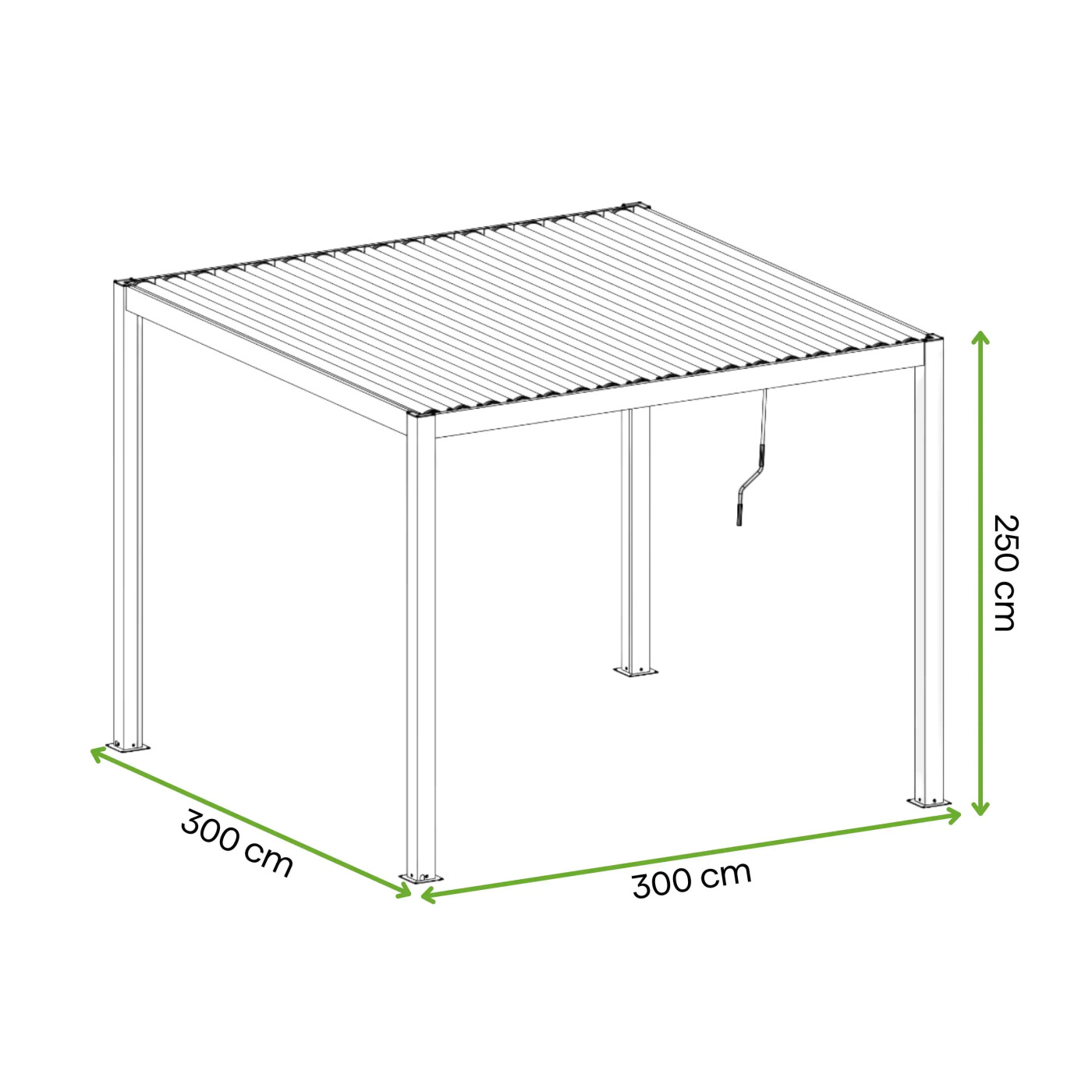 PRIMARY 3x3 PERGOLA TARASOWA ANTHRACITE