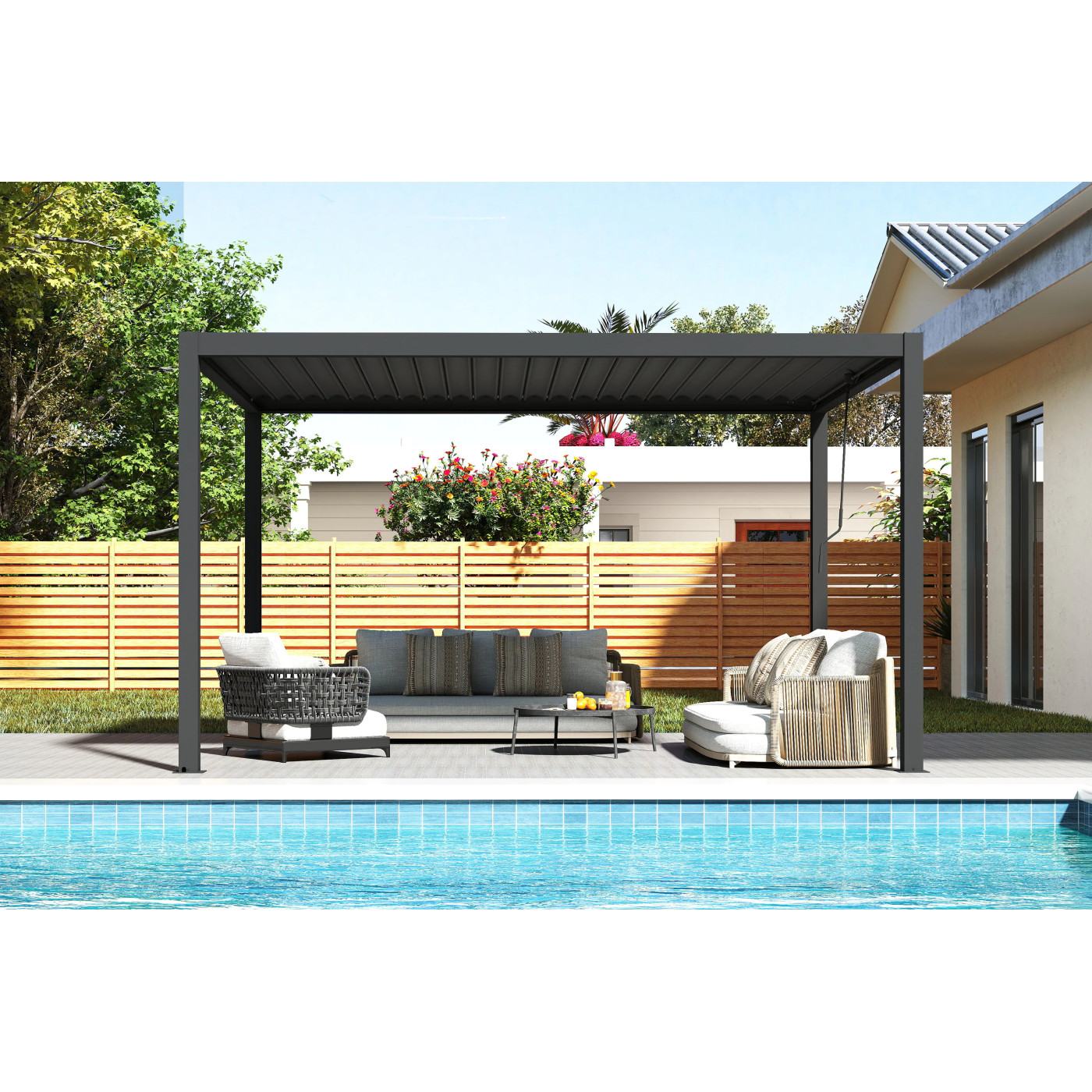 PRIMARY 3x4 PERGOLA TARASOWA ANTHRACITE