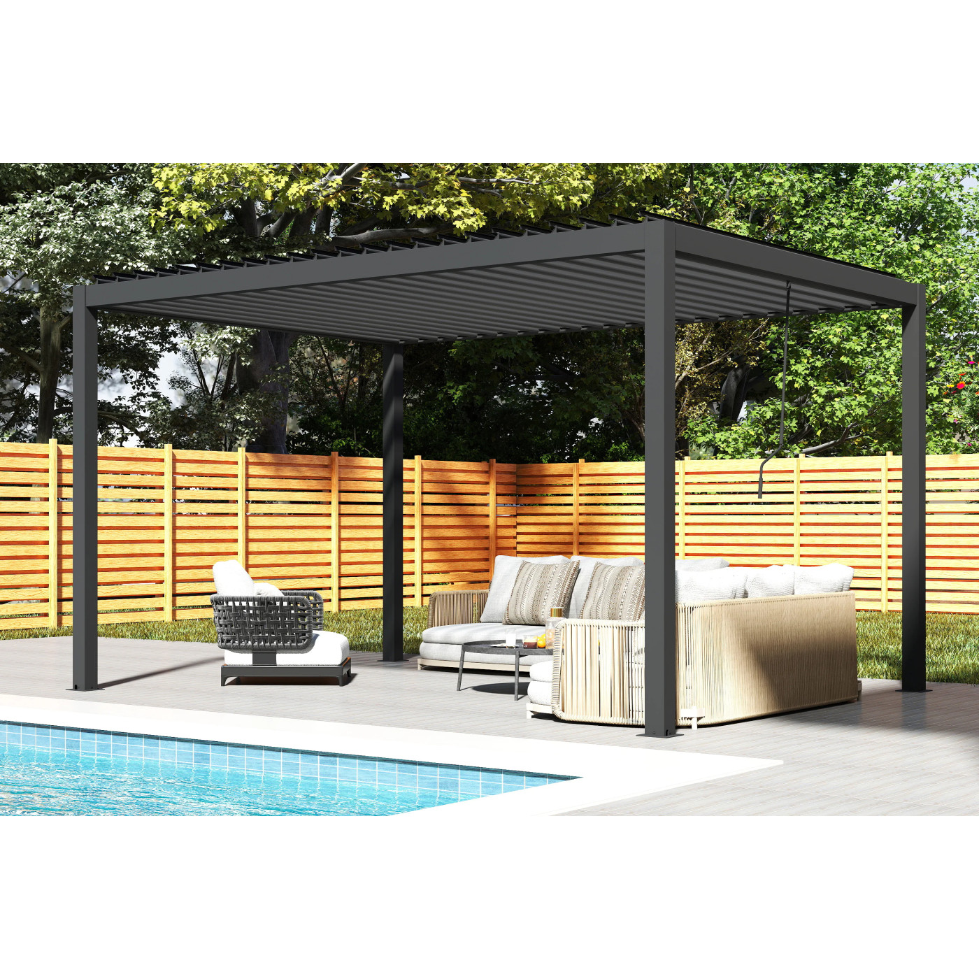 PRIMARY 3x4 PERGOLA TARASOWA ANTHRACITE