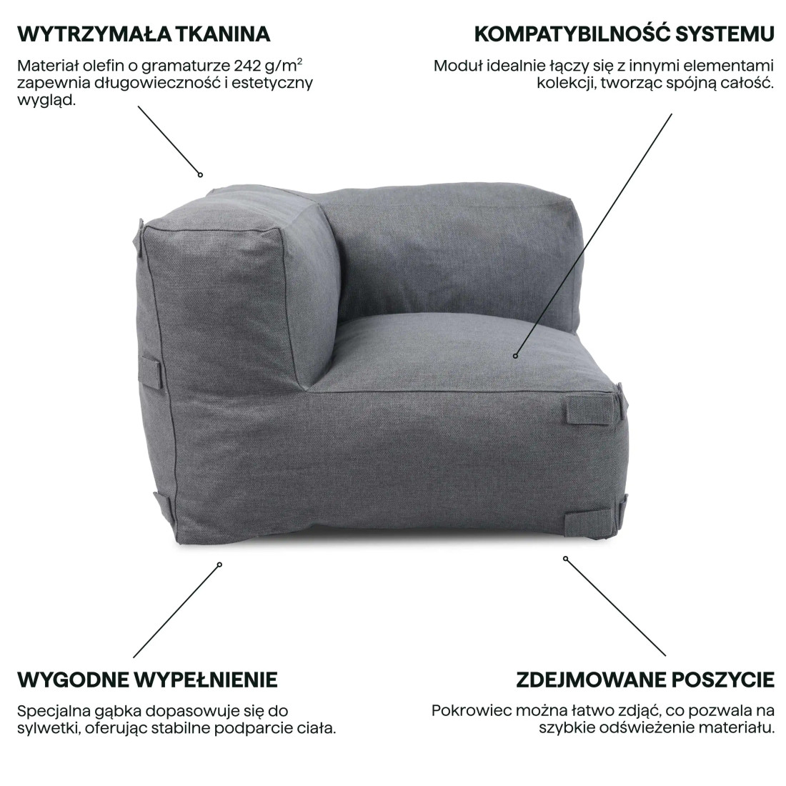 ALORA CORNER MODULE GREY