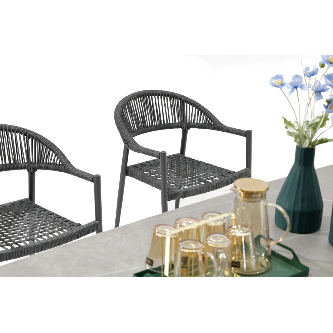 ARDEN ZESTAW 6+1 DARK GREY/DARK GREY