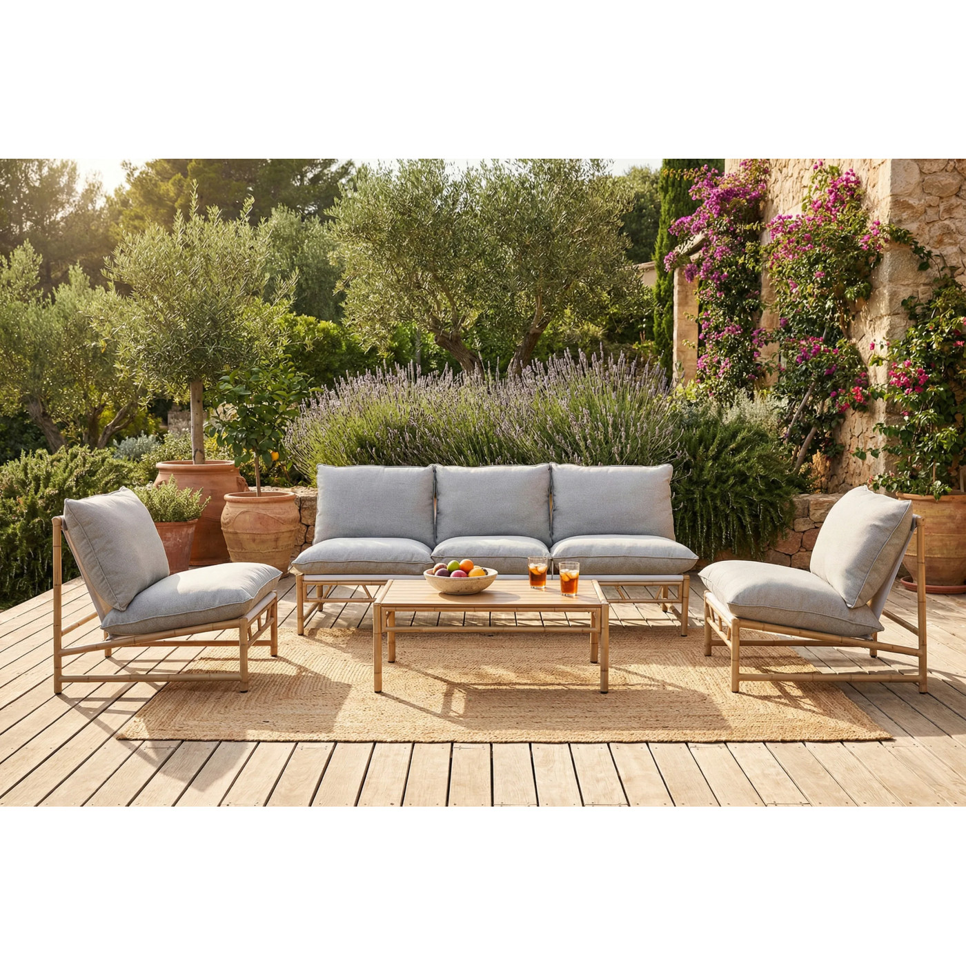 MAKANI CAFFE MAX ZESTAW GREY/BEIGE