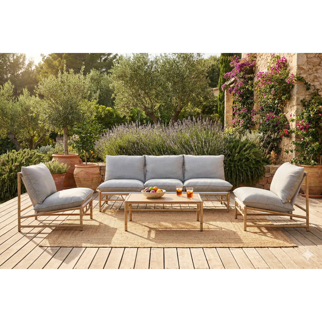 MAKANI CAFFE MAX ZESTAW GREY/BEIGE