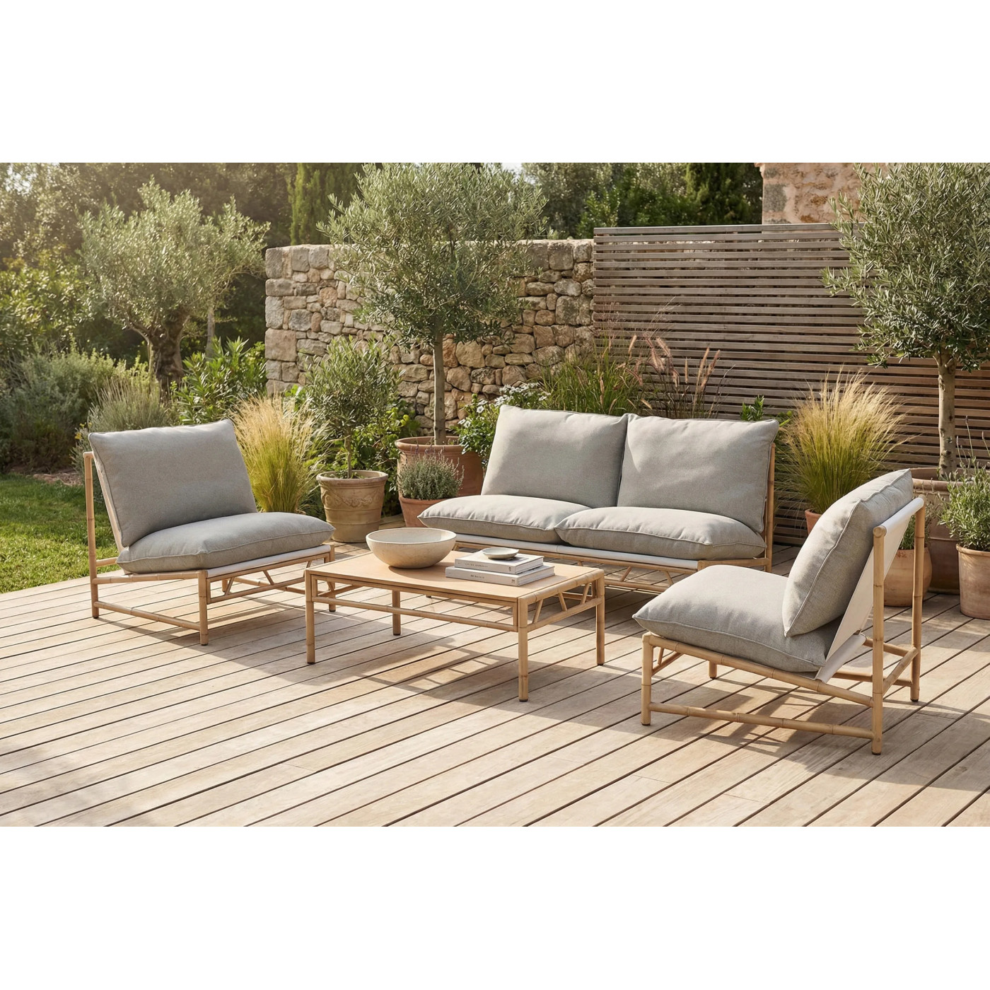 MAKANI CAFFE SET GREY/BEIGE