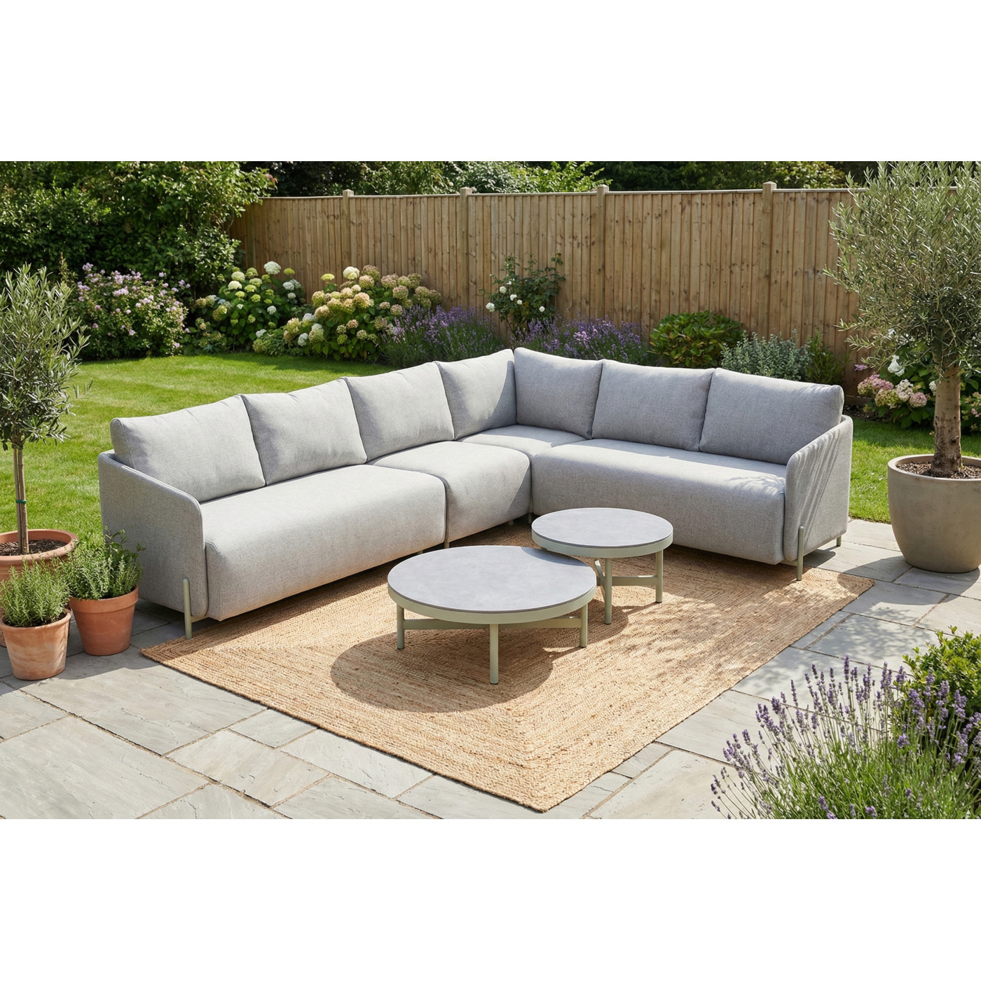 AURA CAFFE CORNER SOFA GREY