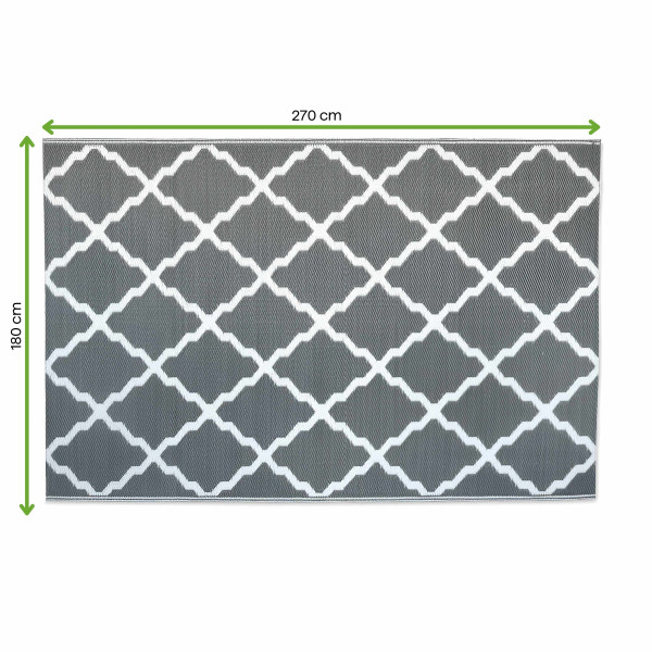 TERRACE RUG 02 GREY 180x270CM