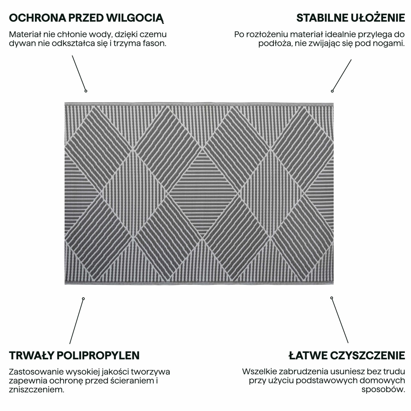 DYWAN TARASOWY 20 GREY 160x230CM