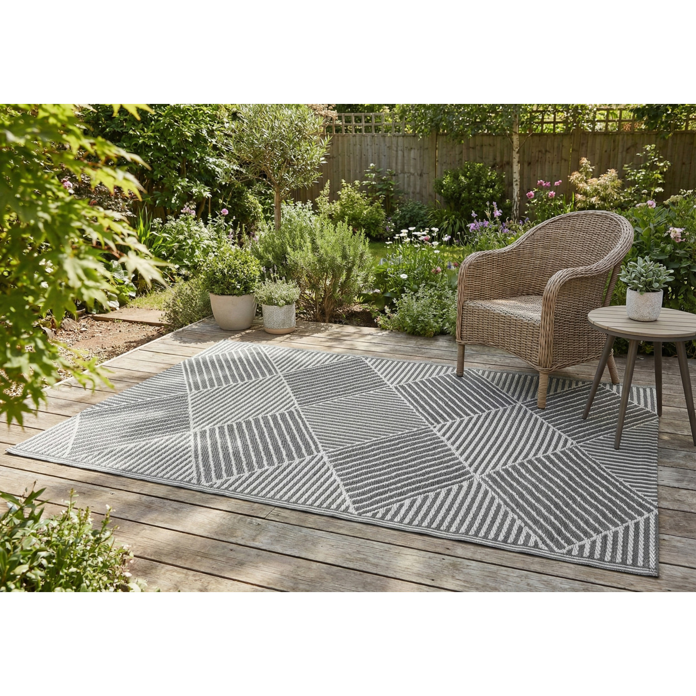 TERRACE RUG 20 GREY 180x270CM
