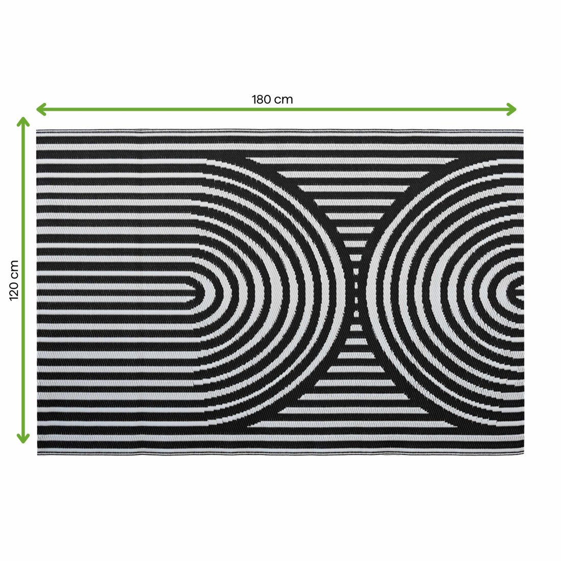 TERRACE RUG 21 BLACK 120x180CM