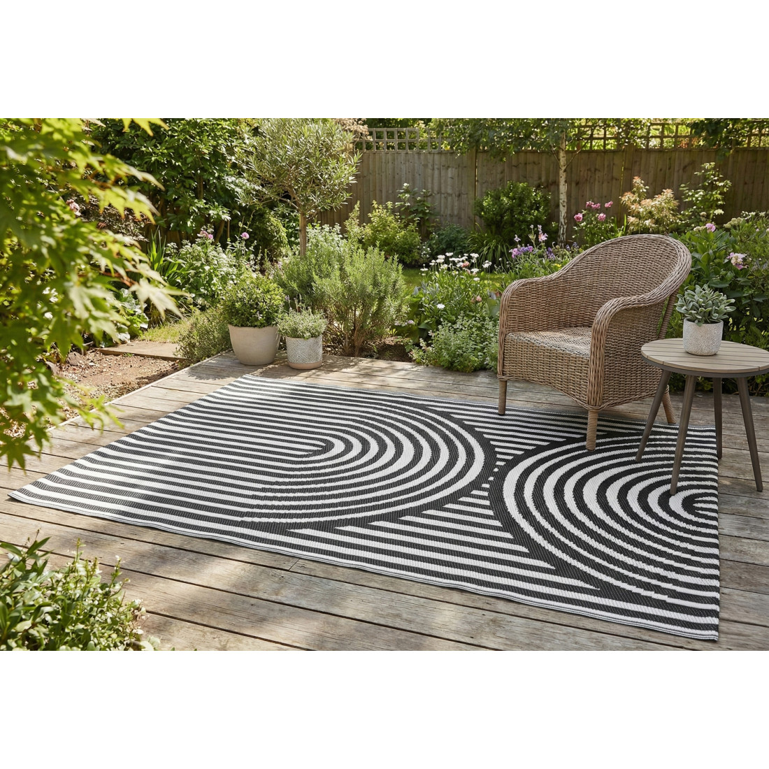 TERRACE RUG 21 BLACK 160x230CM