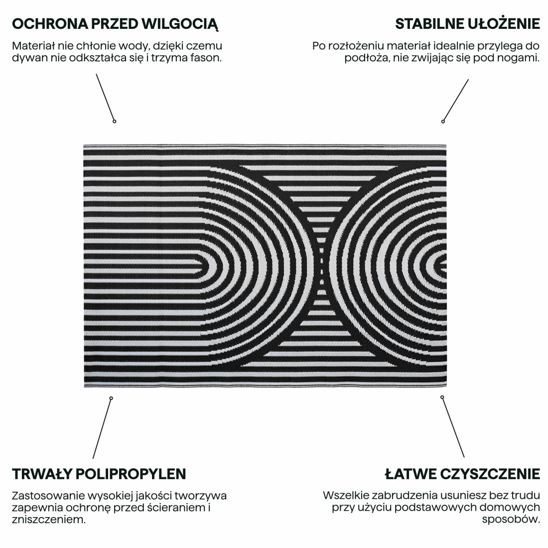 TERRACE RUG 21 BLACK 160x230CM