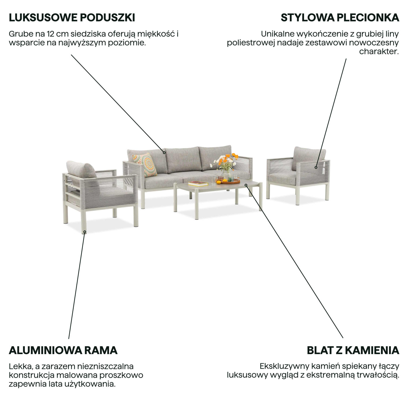 GENEVA CAFFE GREY SET