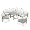 MARIGOLD DINING CORNER SET + 2x ARMCHAIR