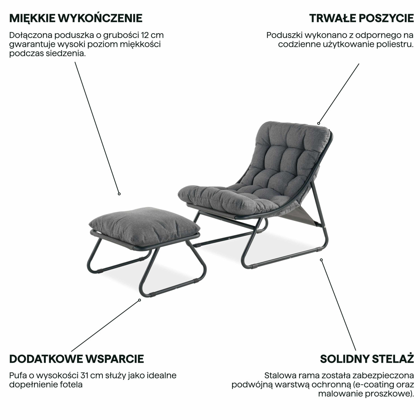 VISTA RELAX SET DARK GREY