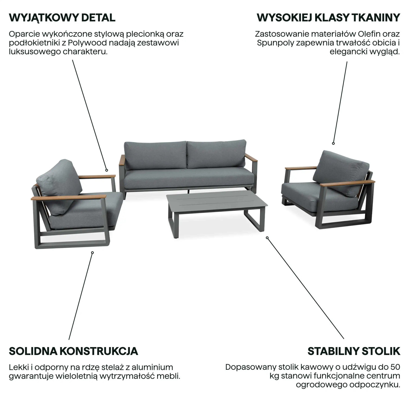 TENERIFE CAFFE GREY SET