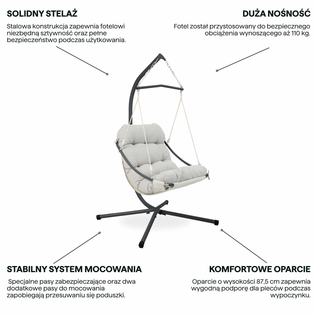 ORINOKO BEIGE HANGING CHAIR