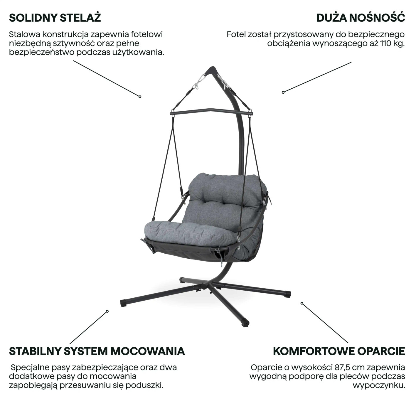 ORINOKO HANGING CHAIR GREY