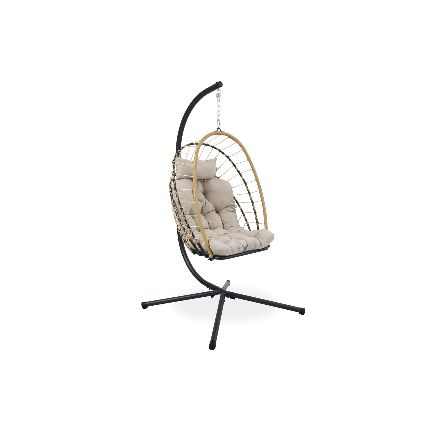 MILOS BEIGE HANGING CHAIR