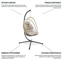 MILOS BEIGE HANGING CHAIR