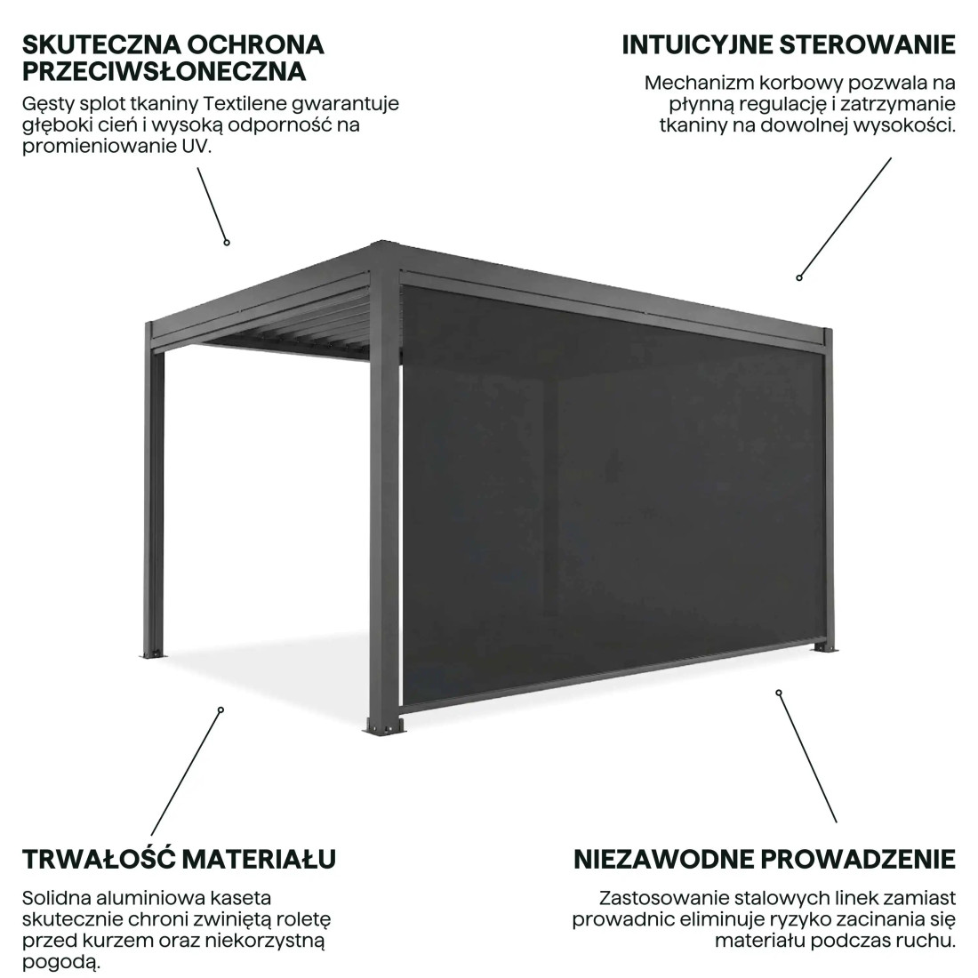 PRIMARY ROLETA OPUSZCZANA 4.0M ANTHRACITE