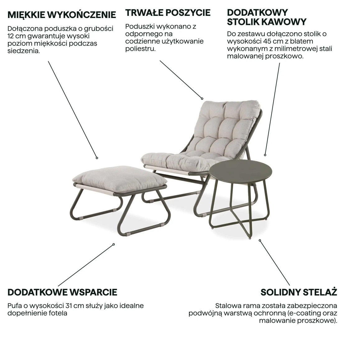 VISTA RELAX PLUS ZESTAW GREY BEIGE