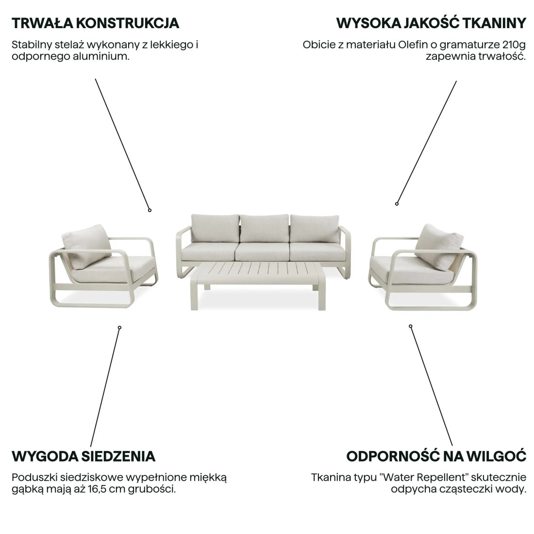 ANTALYA CAFFE ZESTAW LIGHT BEIGE