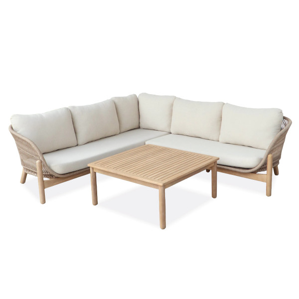 BERGEN CORNER SOFA ACACIA WOOD