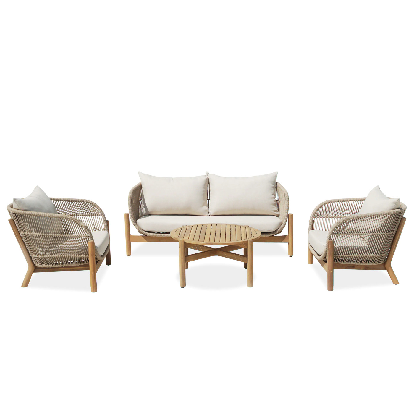 BERGEN CAFFE ACACIA WOOD SET