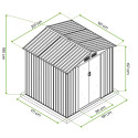 VECTOR 7x6 COLD GREY METAL SHED