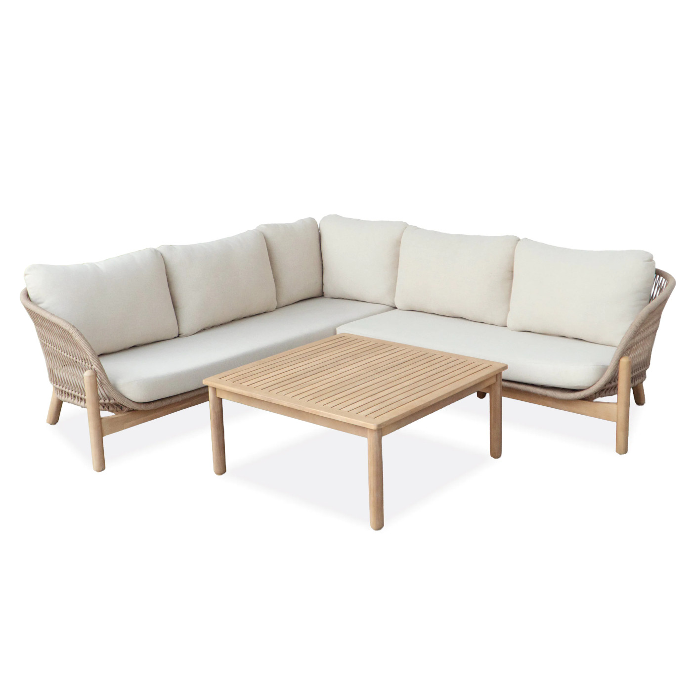 BERGEN CORNER SOFA ACACIA WOOD