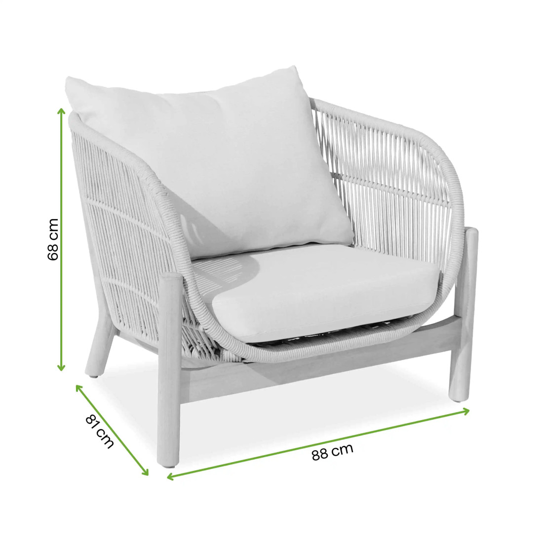 BERGEN FOTEL ACACIA WOOD