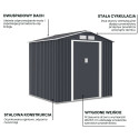 VECTOR 7x6 COLD GREY METAL SHED